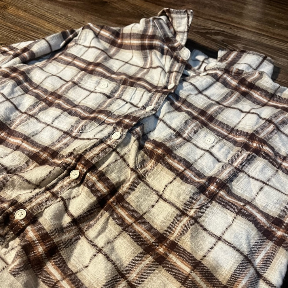 American Eagle Cropped Flannel